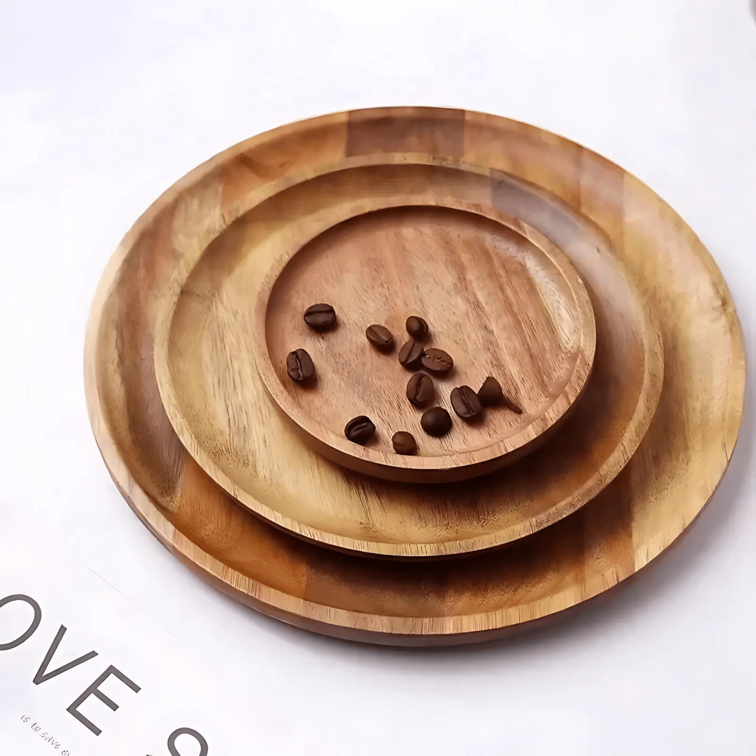 Roundora Log Wood Plates - sscentt