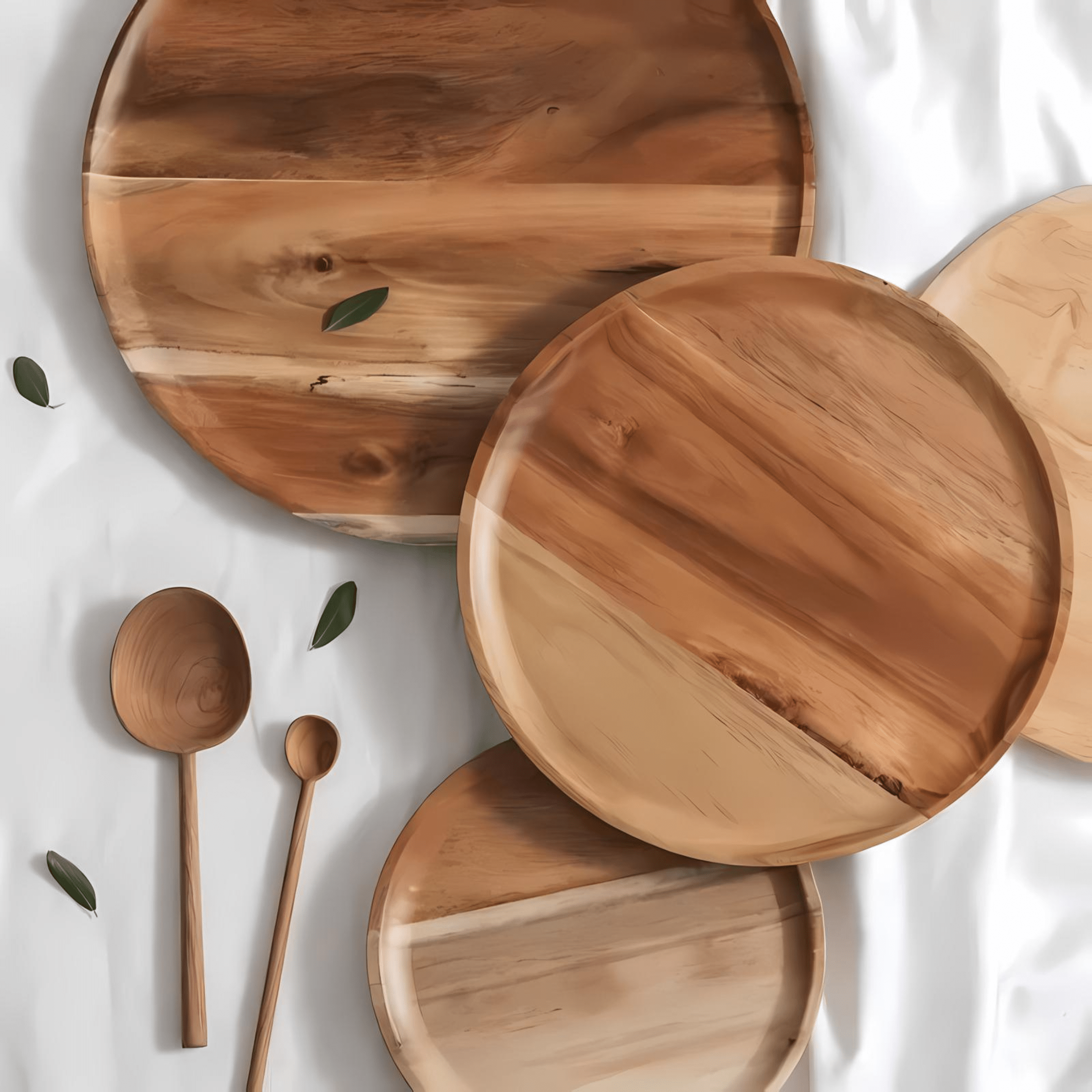 Roundora Log Wood Plates - sscentt