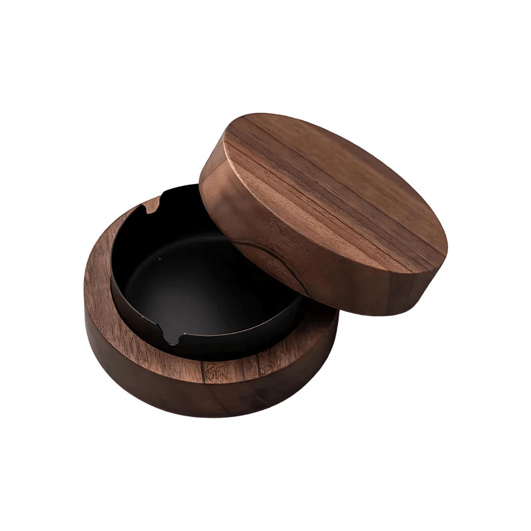 Walnut & Steel Ashtray - sscentt