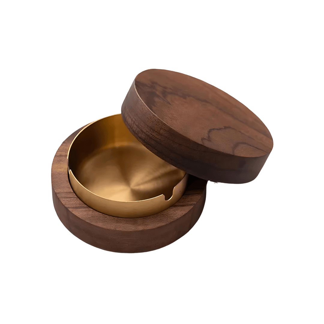 Walnut & Steel Ashtray - sscentt