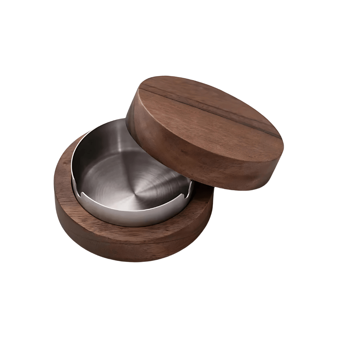 Walnut & Steel Ashtray - sscentt