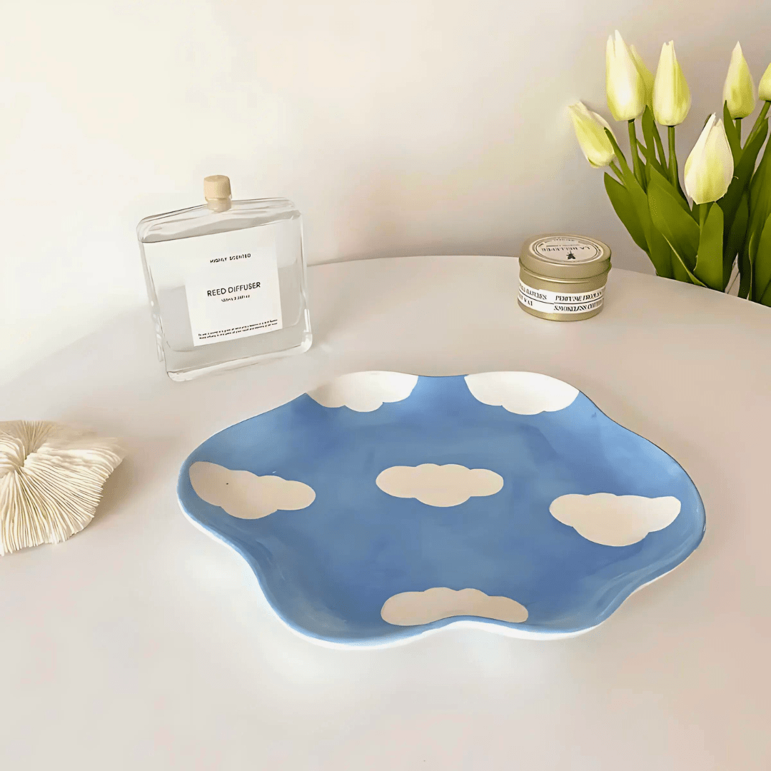 'Whimsy' Cloud Ceramic Plate - sscentt